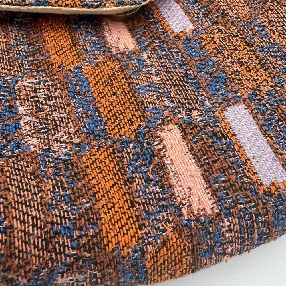 Universal Thread Multi Color Fabric Crossbody Bag with Geometric design‎